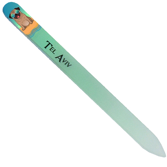 Beach Dog Crystal Glass Nail File